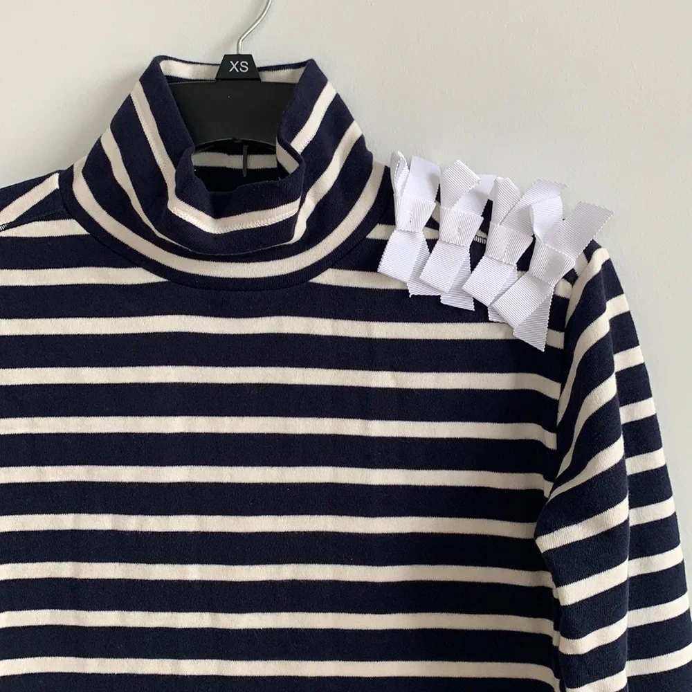 Jcrew mock neck bow sweater